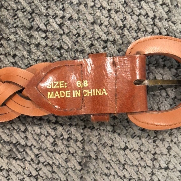 Brown braided belt.  Size 6-8 - Picture 3 of 4